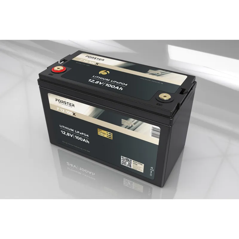 FORSTER 100Ah 12,8V LiFePO4 Premium Batterie 200A-BMS-2.1 1280Wh IP67 Solange Der Vorrat Reicht
