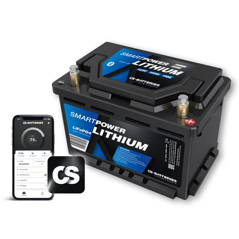 Top-Angebot FORSTER 100Ah 12,8V SMART POWER LiFePO4 Batterie Bluetooth 4.0 1280Wh IP52