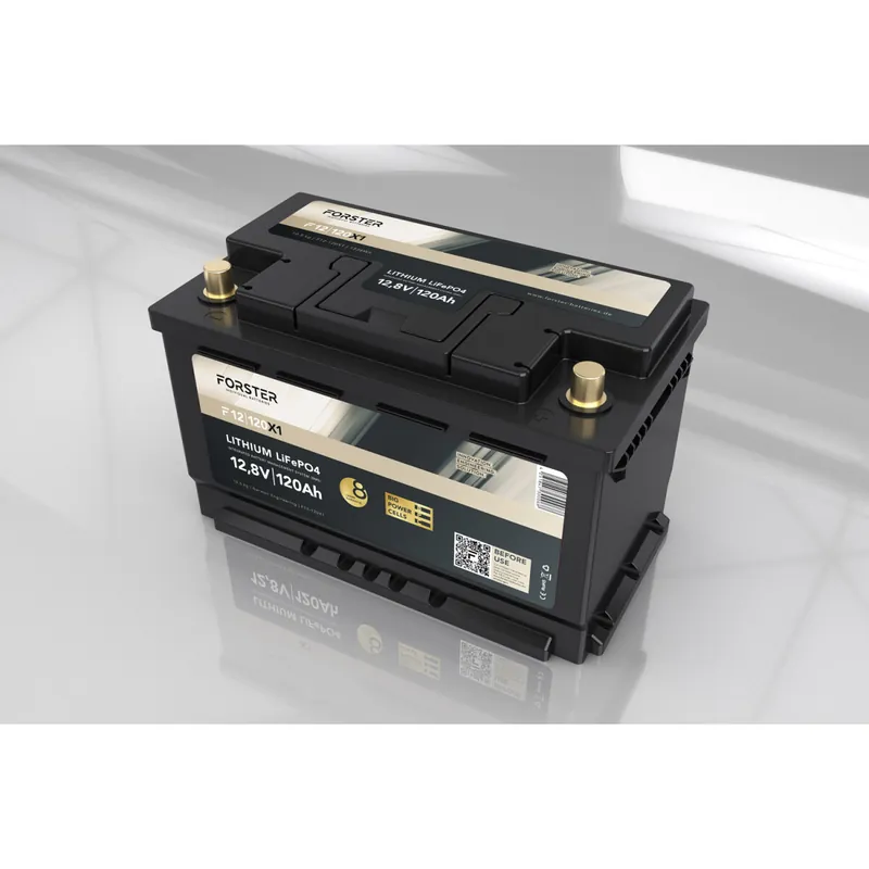 Schnäppchen FORSTER 120Ah 12,8V LiFePO4 Premium Untersitz-Batterie 200A-BMS-2.1 500A Bluetooth Mess-Shunt Ducato Ford PSA VWT6 TGE 1536Wh IP67