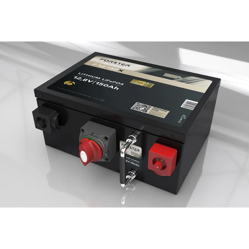 Markenware FORSTER 150Ah 12,8V LiFePO4 Premium Untersitz-Batterie 200A-BMS-2.1 Ducato Ford PSA 1920Wh IP52