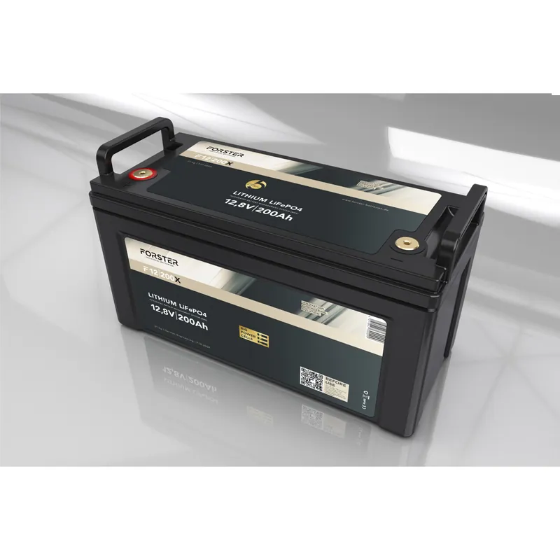 Preisreduziert FORSTER 200Ah 12,8V LiFePO4 Premium Batterie 200A-BMS-2.1 2560Wh IP67
