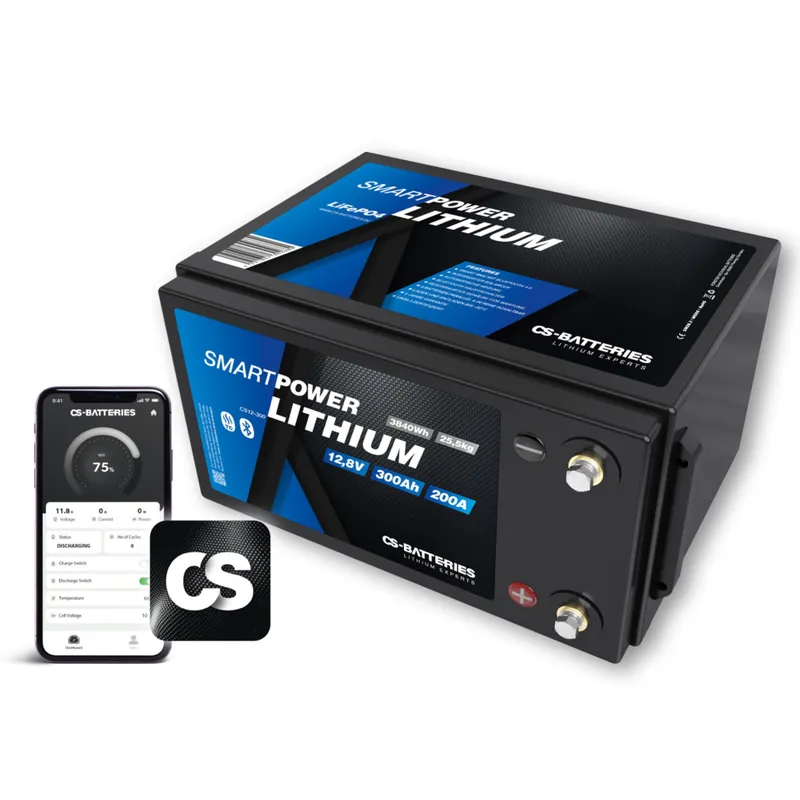 Markenprodukt FORSTER 300Ah 12,8V SMART POWER LiFePO4 Batterie Bluetooth 4.0 Zellenheizung 3840Wh IP52
