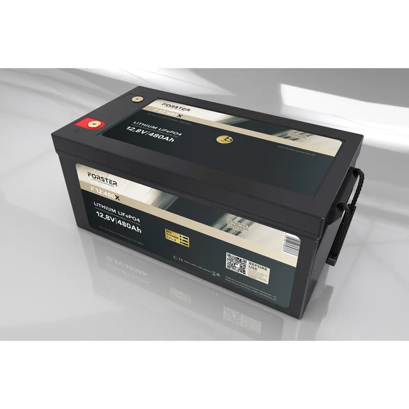 FORSTER 480Ah 12,8V LiFePO4 Premium Batterie 300A-BMS-2.1 6144Wh IP67 Ausverkauf