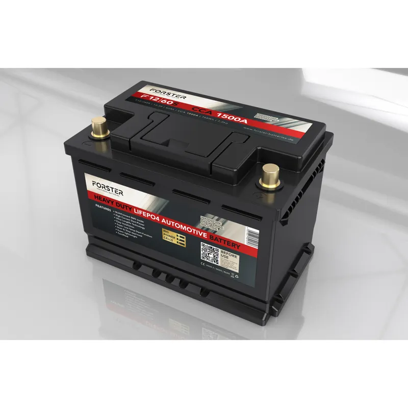 FORSTER 60Ah 12,8V LiFePO4 Starter-Batterie Heavy Duty 1500A Kälteprüfstrom 768Wh Jetzt Kaufen