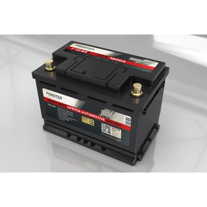 FORSTER 85Ah 12,8V LiFePO4 Starter-Batterie Heavy Duty 1800A Kaltstartstrom 1088Wh Sonderaktion