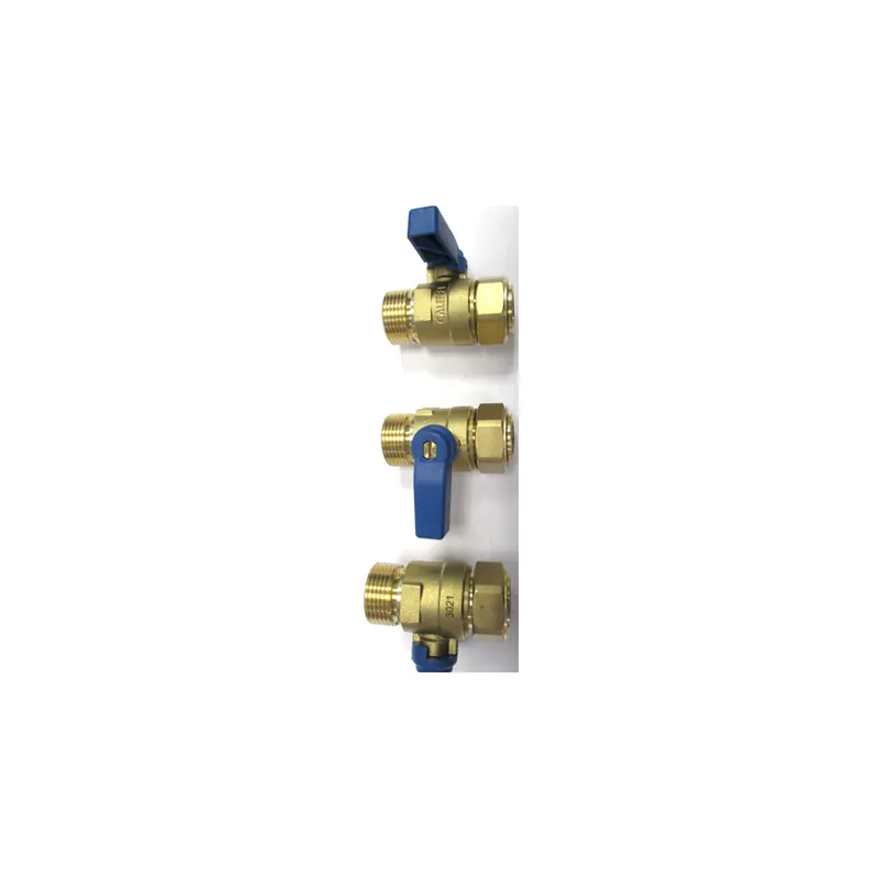 Tuxhorn ET-Kugelhahn DN20 ÜWM 3/4XG3/4 Griff Blau Ausverkauf