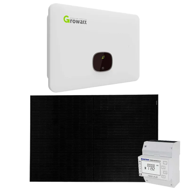 Schnäppchen Growatt 25kWp PV-Anlage Glas Glas ohne Speicher mit MID 25KTL3-X 25kW