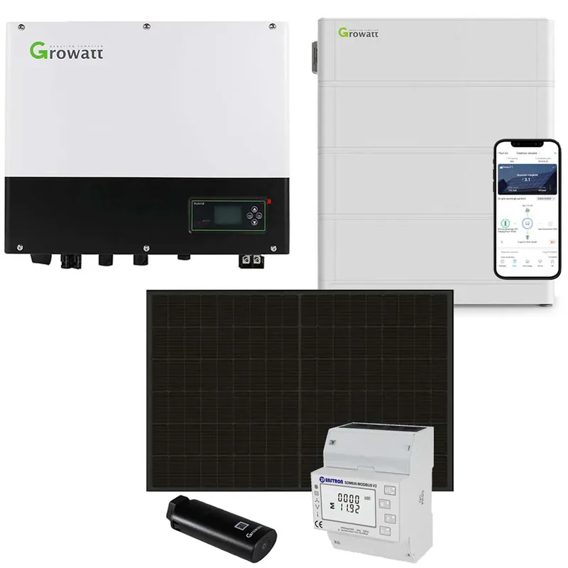 Growatt 8kWp PV Komplettanlage mit Glas Glas Modulen und 7,6kWh Speicher Mega-Angebot