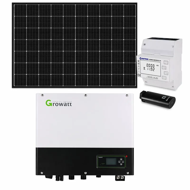 Knallerangebot Growatt 5,06kWp Glas Glas PV-Anlage ohne Speicher mit SPH4000TL3-BH-UP