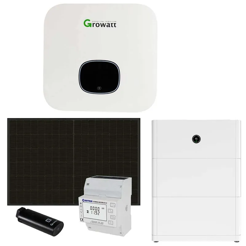 Preis Gesenkt Growatt 9kWp PV Komplettanlage mit Glas Glas Modulen und 10kWh Speicher