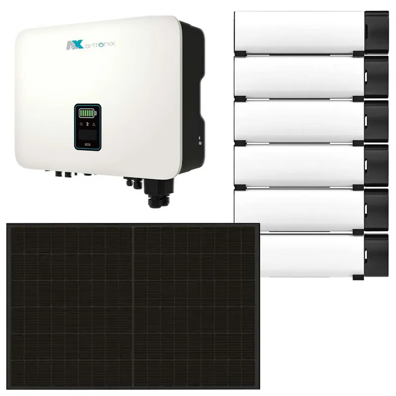Zertifiziert a-TroniX 10kWp PV Komplettanlage mit Glas Glas Modulen und 11,5kWh Speicher