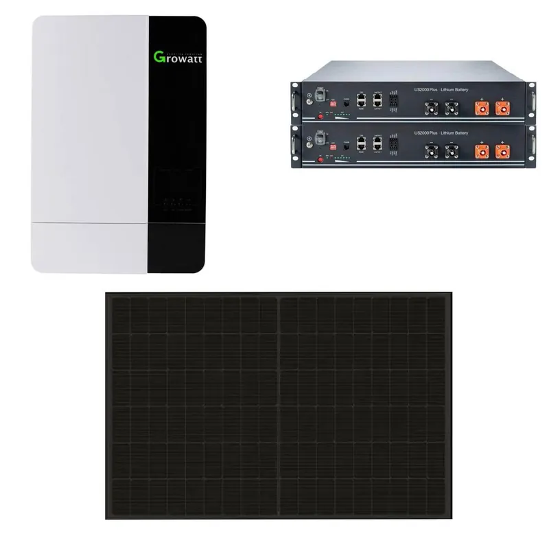Pylontech 4kWp PV Komplettanlage mit Glas Glas Modulen und 4,8 kWh Solarspeicher Markenware