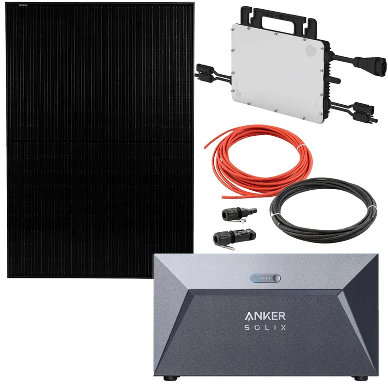 Expressversand ANKER Balkonkraftwerk mit Speicher E1600, 1,6kWh, 2 x 440W Solarmodule