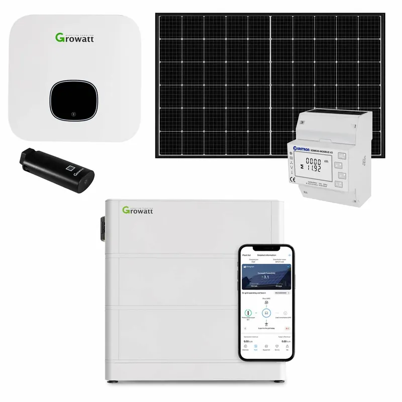Growatt MIN3600-XH 3kWp PV Komplettanlage Glas Glas Modulen und 5,12 kWh Solarspeicher Angebot