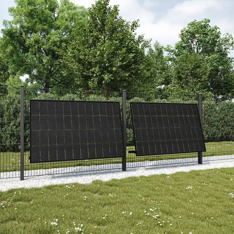 1800W PV-Zaun Anlage inkl. Halterung angewinkelt Echt