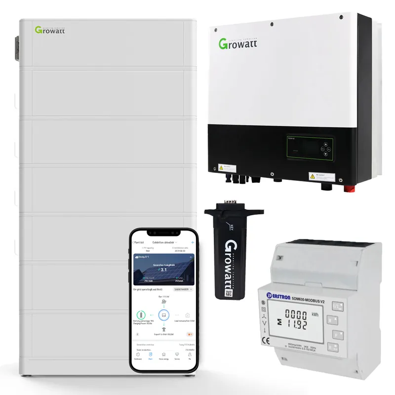 Growatt SPH6000TL3-BH-UP 6kW Hybrid Wechselrichter mit 15.3kWh Solarspeicher-Set Markenprodukt