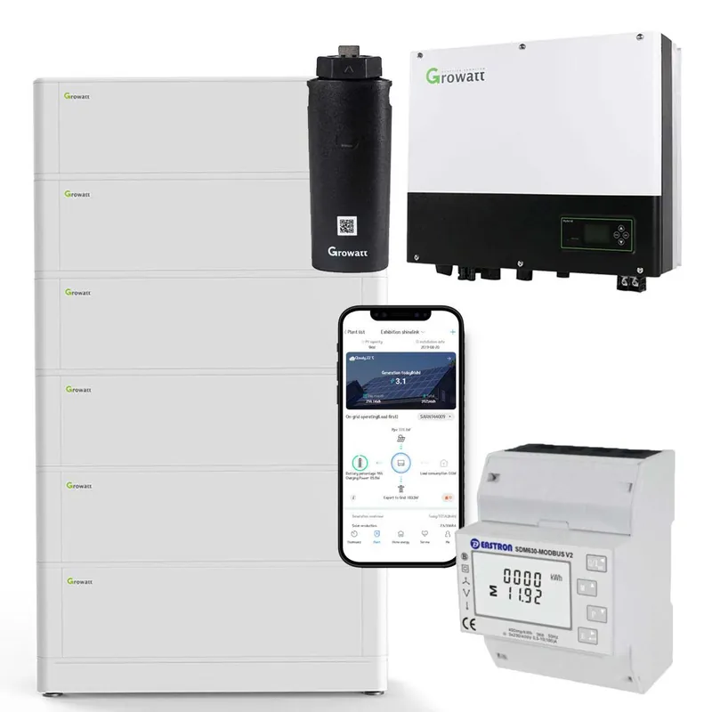Direkt Vom Hersteller Growatt SPH4000TL BL-UP 4kW Hybrid Wechselrichter mit 15.3kWh Solarspeicher-Set