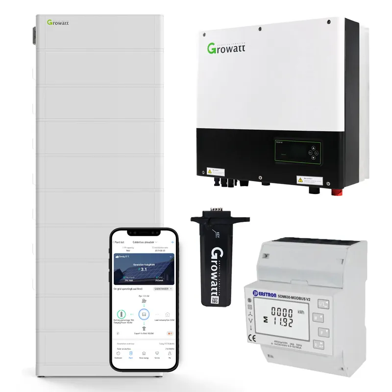 Neu Growatt SPH6000TL3-BH-UP 6kW Hybrid Wechselrichter mit 23.0kWh Solarspeicher-Set