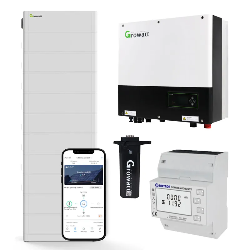 Echt Growatt SPH6000TL3-BH-UP 6kW Hybrid Wechselrichter mit 25.6kWh Solarspeicher-Set