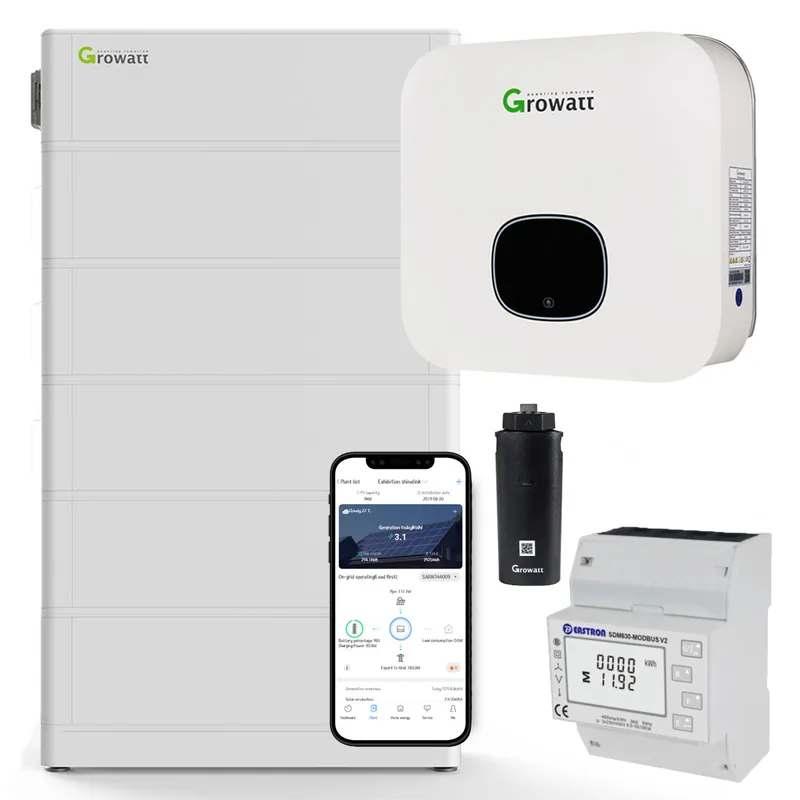 Günstig Growatt MIN 4600-XH 4,6kW Hybrid Wechselrichter mit 12.8kWh Solarspeicher-Set