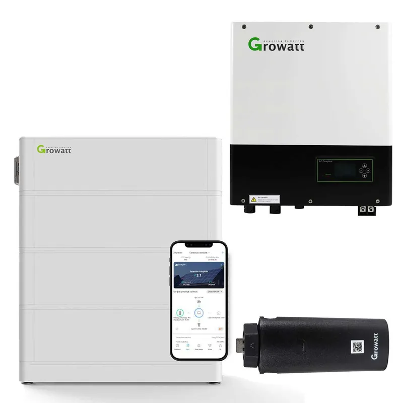 Abverkauf Growatt SPA 5000TL3 BH-UP 5kW Batteriewechselrichter mit 7,6 kWh Solarspeicher-Set