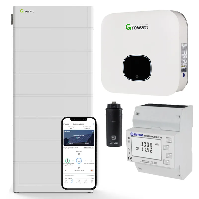 Top-Angebot Growatt MIN 2500-XH 2,5kW Hybrid Wechselrichter mit 15.3kWh Solarspeicher-Set