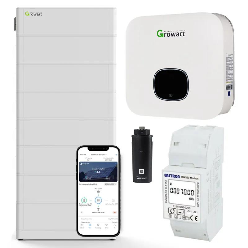Abverkauf Growatt MIN 2500-XH 2,5kW Hybrid Wechselrichter mit 17.9kWh Solarspeicher-Set