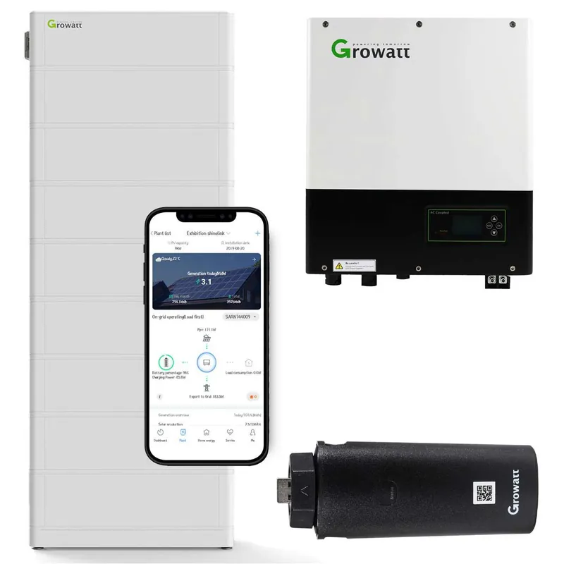Growatt SPA 5000TL3 BH 5kW Batteriewechselrichter mit 20,4 kWh Solarspeicher-Set Versand Am Gleichen Tag