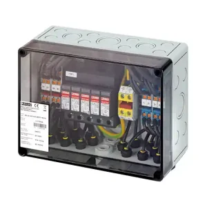 Abverkauf Phoenix Contact Überspannungsschutz-Box 2 MPPT, Typ 1+2 je 2 x In / Out, I max je 20 A, SUNCLIX