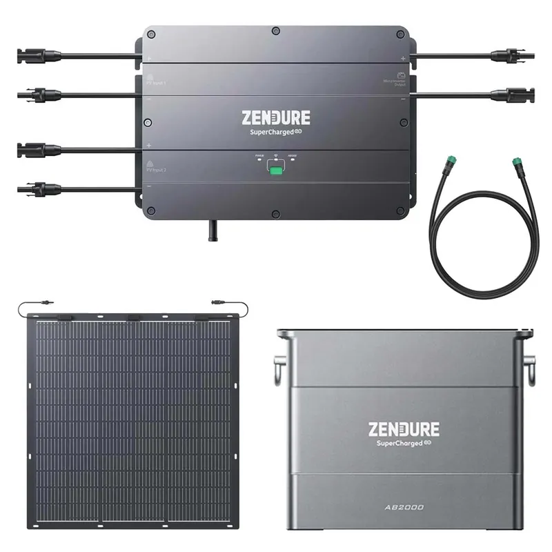 Solange Der Vorrat Reicht Zendure Smart PV Hub 2000 Balkonkraftwerk bis 2.400 Watt, 1,92kWh Speicher, 4 x 220W Module