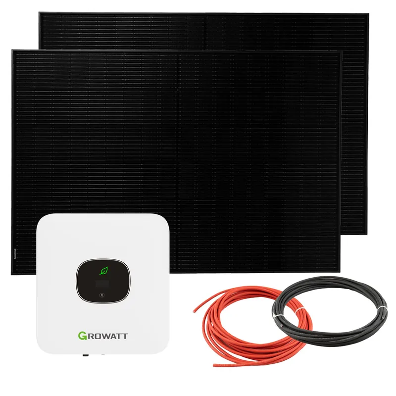 Balkonkraftwerk Growatt MIC 800 0,8kW mit 800W Solarpanels Sonderangebot