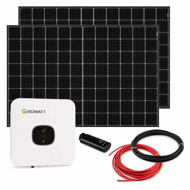 Sale Balkonkraftwerk Growatt MIC 800 0,8kW mit 820W Solarpanel und Wifi-Stick