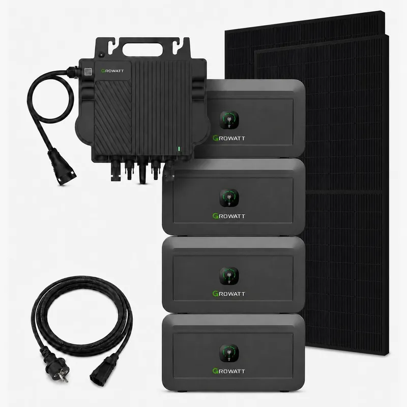 Markenprodukt Balkonkraftwerk 800W Komplettset mit 1000 Wp und 8192Wh Speicher