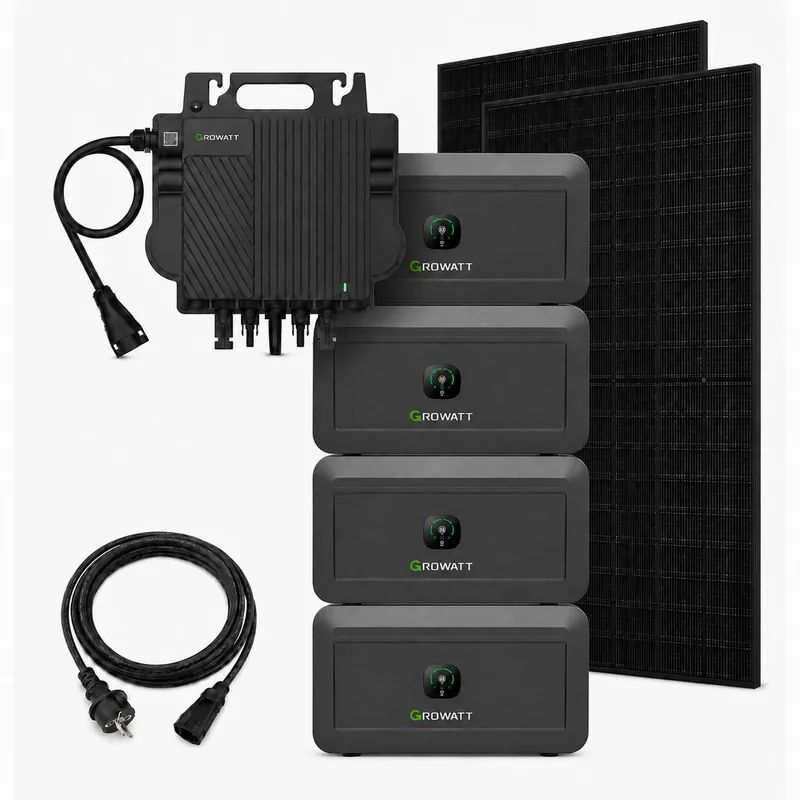 Balkonkraftwerk 800W Komplettset mit 920 Wp und 8192Wh Speicher Garantierte Lieferung