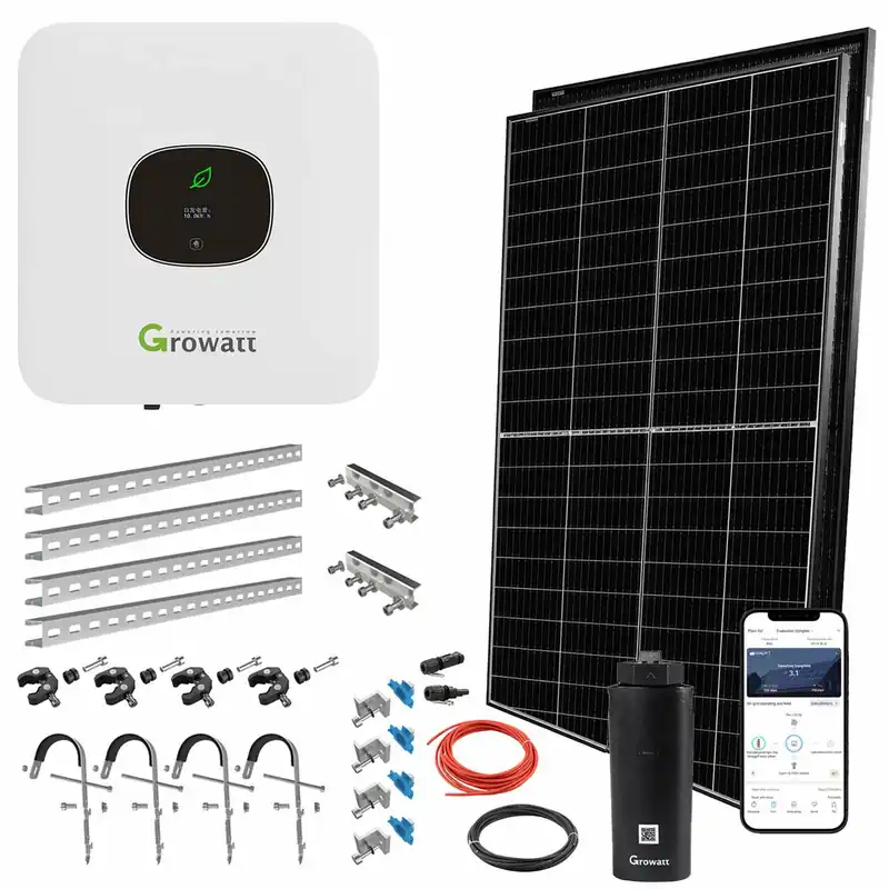Sonderangebot Balkonkraftwerk MIC 800 0,8kW mit 800W Solarpanel, Halterungen, Wifi-Stick, Growatt
