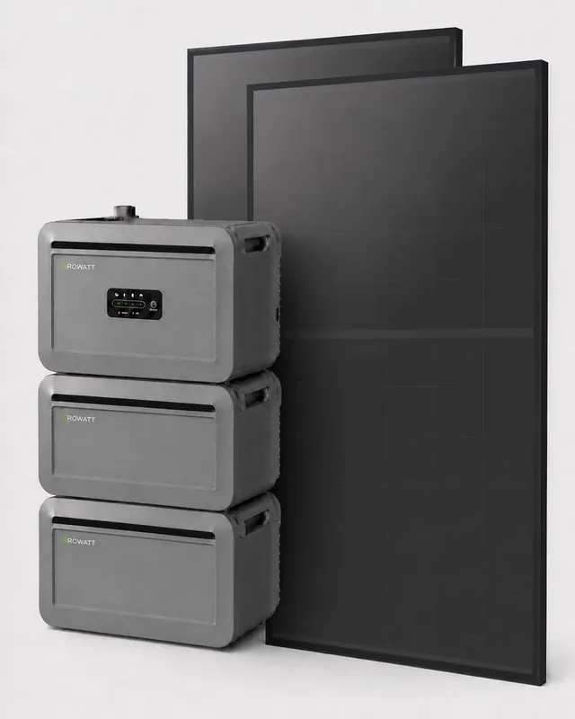 Neu Balkonkraftwerk 800W Premium All in One mit 960 Wp Back-Contact Modul und 6144Wh Speicher