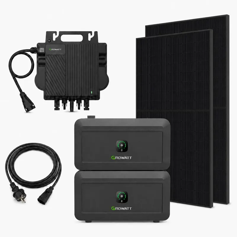 Saisonangebot Balkonkraftwerk 800W Komplettset mit 1000 Wp und 4096Wh Speicher