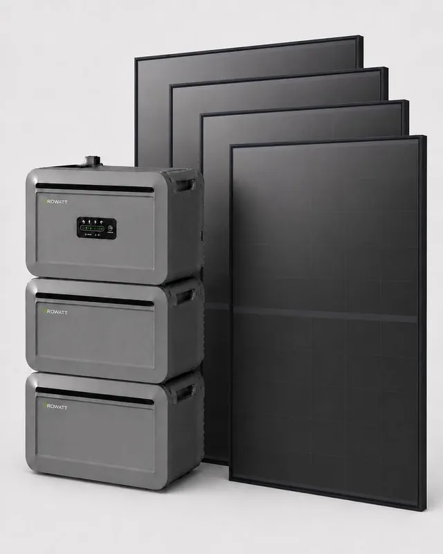 Balkonkraftwerk 800W Premium All in One mit 1920 Wp Back-Contact Modul und 6144Wh Speicher Preis Gesenkt