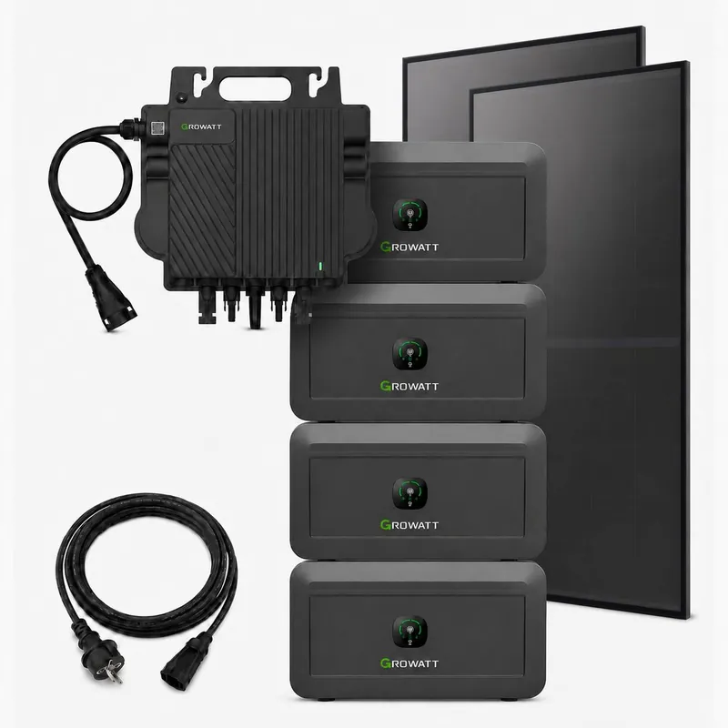 Balkonkraftwerk 800W Premium-Komplettset mit 960 Wp Back-Contact Modul und 8192Wh Speicher Online Kaufen