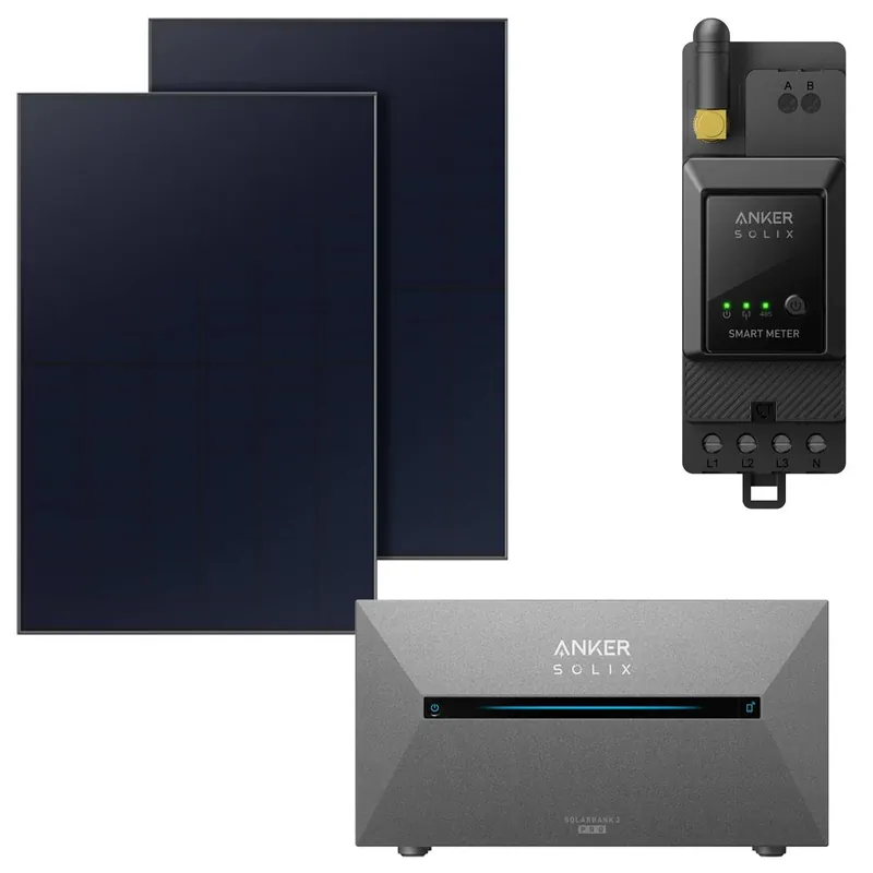 ANKER Balkonkraftwerk mit Speicher E1600 Pro, 1,6kWh, 4 x 445W Solarmodule Expressversand