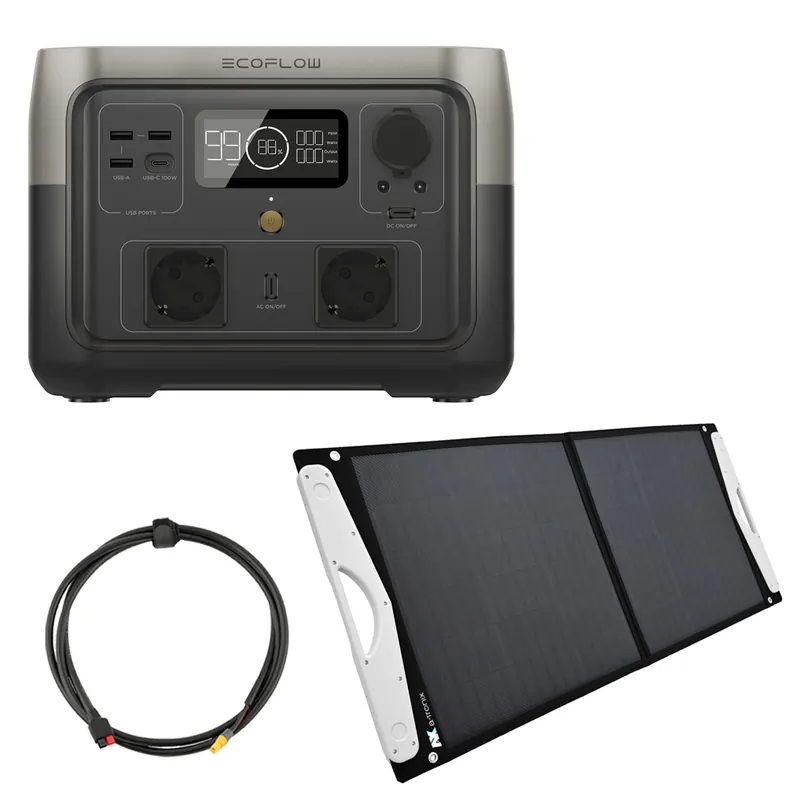 Preisknaller EcoFlow River 2 MAX 512Wh Powerstation mit 100W Solarpanel