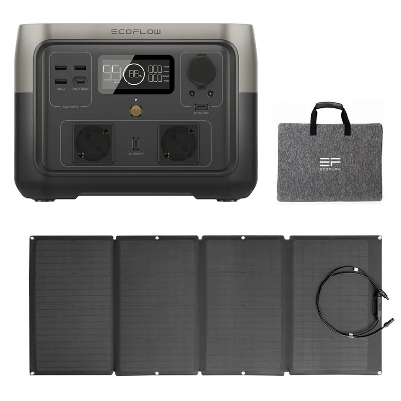Knallerangebot EcoFlow River 2 MAX 512Wh Powerstation mit 160W Solarpanel