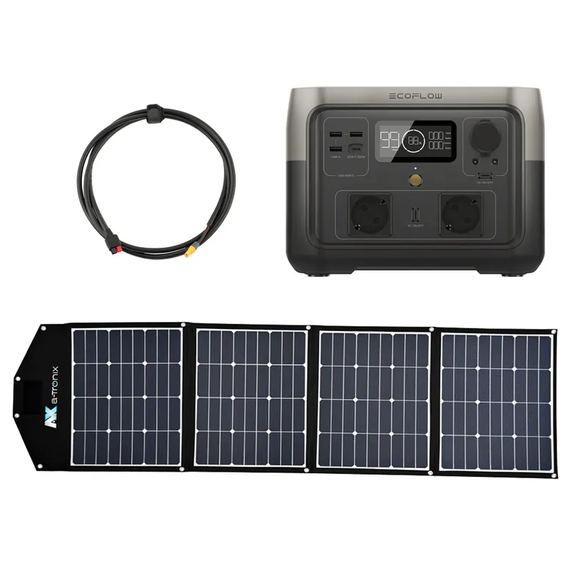Sale EcoFlow River 2 Max 512Wh Portable Powerstation mit 180W Solarmodul