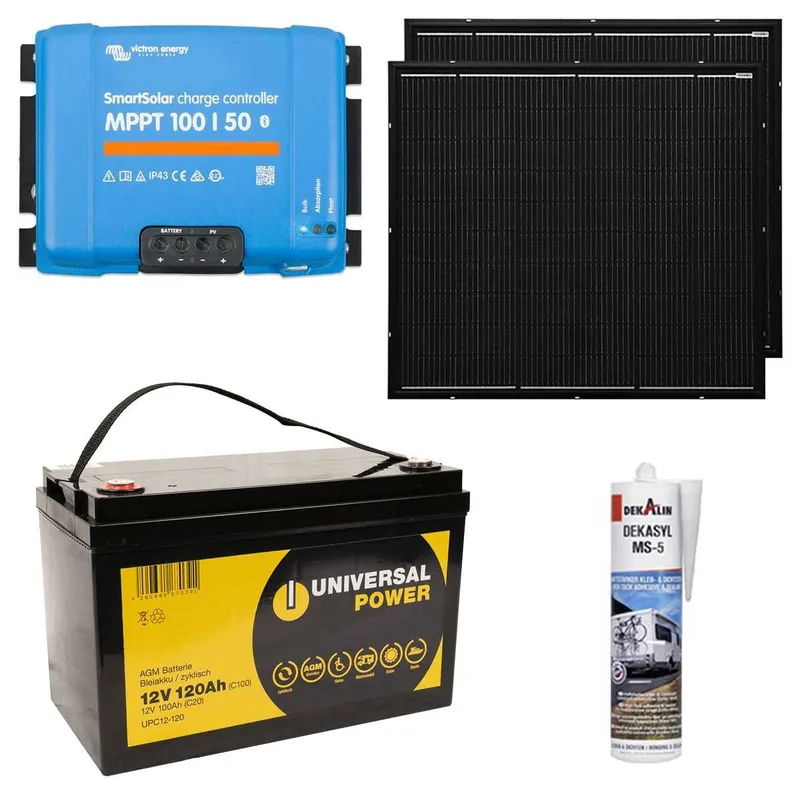 a-TroniX Solaranlage Wohnmobil 440W mit 120Ah Batterie und Victron MPPT Laderegler Solange Der Vorrat Reicht