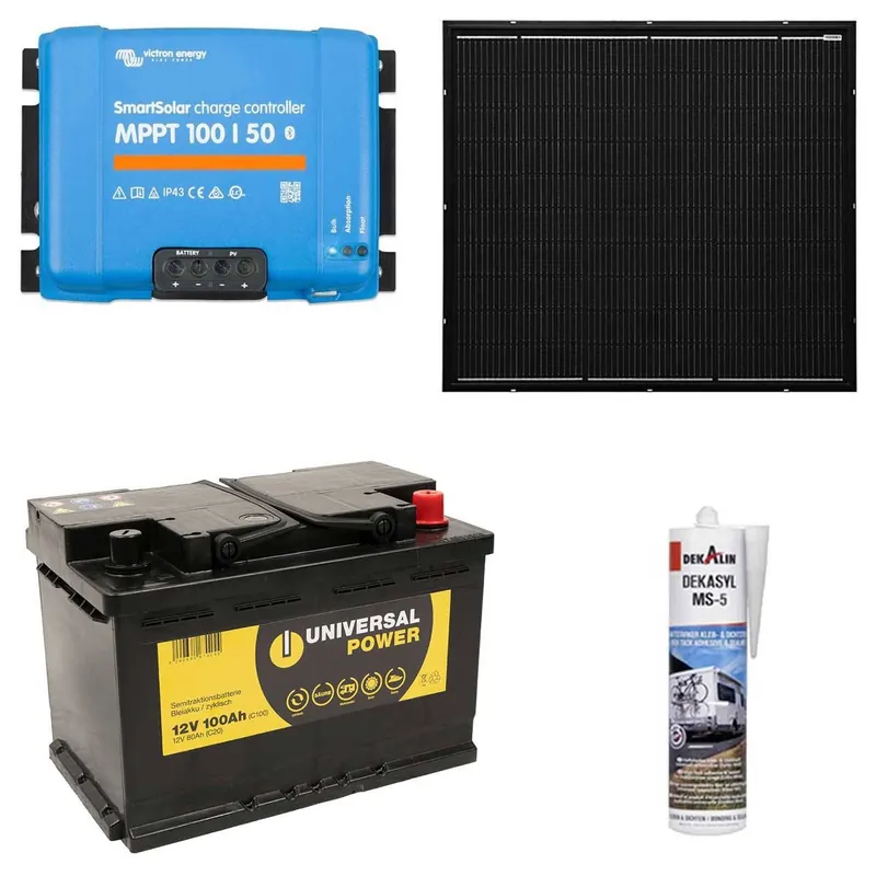 a-TroniX Solaranlage Wohnmobil 440W mit 100Ah Batterie und Victron MPPT Laderegler Solange Der Vorrat Reicht
