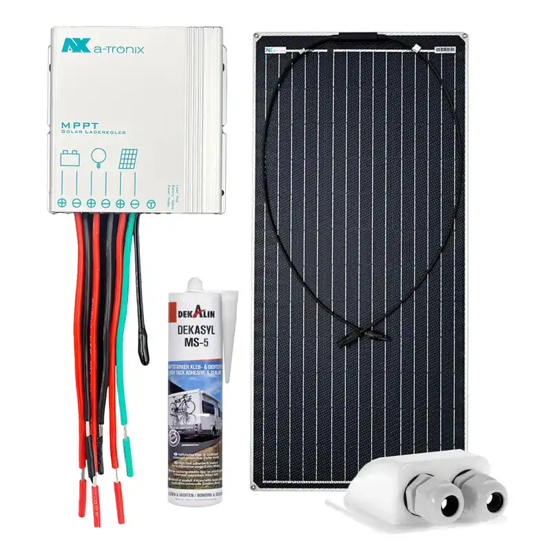 Highlight a-TroniX Solaranlage Wohnmobil 100W mit MPPT Laderegler