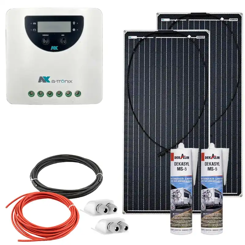 a-TroniX Solaranlage Wohnmobil 200W mit MPPT Laderegler Beliebt