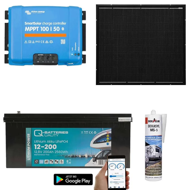 a-TroniX Solaranlage Wohnmobil 440W mit 200Ah Lithium Batterie und Victron MPPT Laderegler Sofort Bestellen
