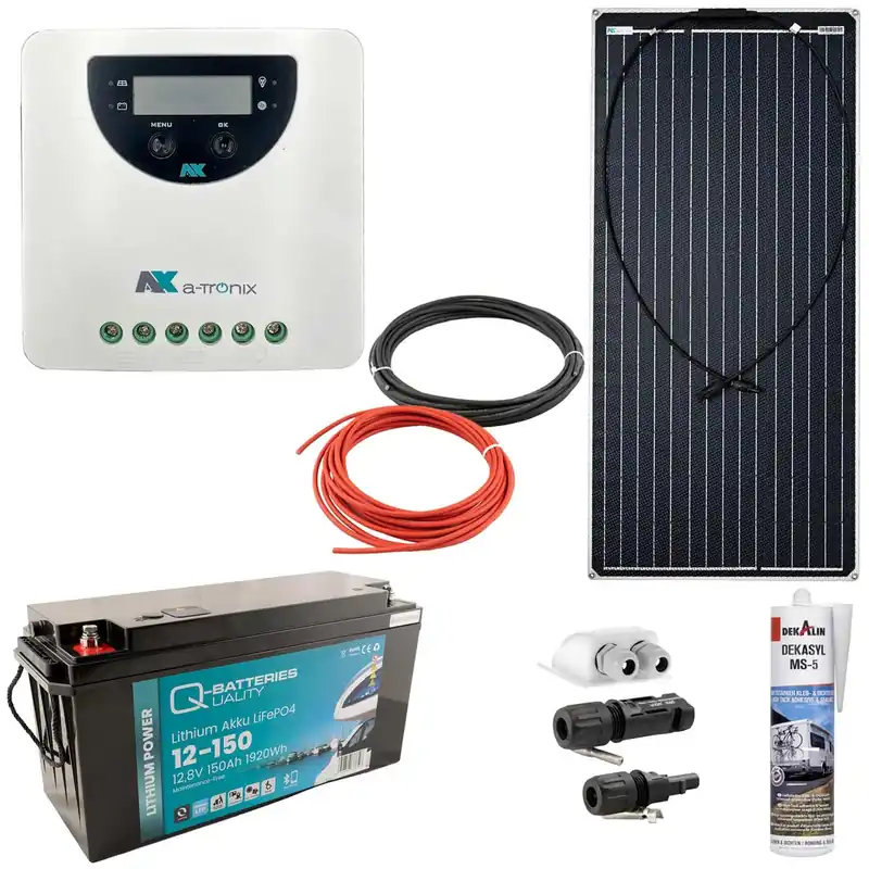 a-TroniX Solaranlage Wohnmobil 200W mit 150Ah Lithium Batterie und MPPT Laderegler Jetzt Bestellen