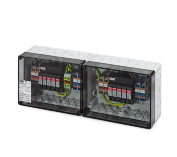 Solange Der Vorrat Reicht Phoenix Contact Überspannungsschutzbox 4 MPPT, Typ 1+2 je 2 x In / Out, I max je 40 A, Klemmen